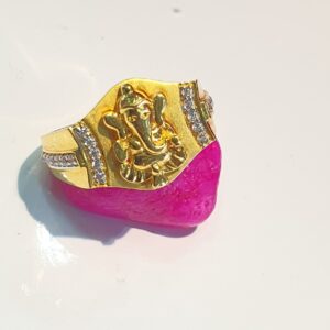 916 22k gold ganeshji with cz for Mens