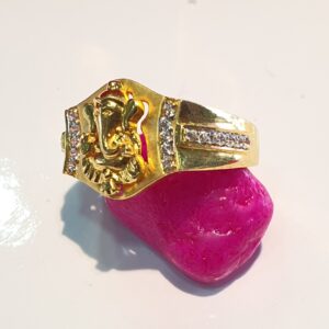 916 22k gold ganeshji with cz for Mens