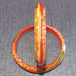 Gold Pink And White Fancy Chudi