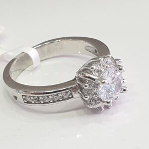 925 Silver White Diamond Fancy Ladies Ring