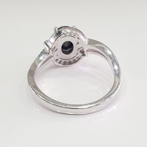 925 Silver Black Stone Ring