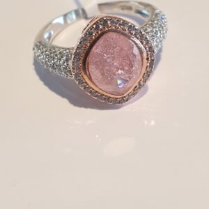 92.5 Thiya Blush Eternal Silver Ring