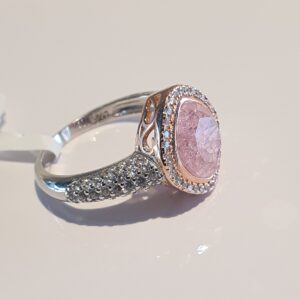 92.5 Thiya Blush Eternal Silver Ring