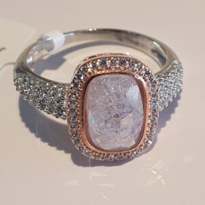 92.5 Silver White Diamond Fancy Design Ladies Ring