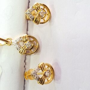 18k Gold New Design Pendant Set
