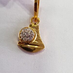 18k Gold Pendants Set Mini Diamond