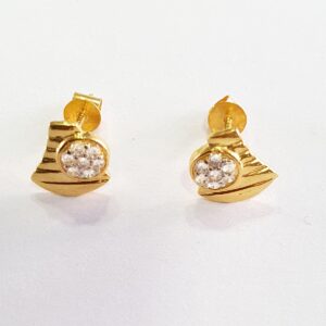 18k Gold Pendants Set Mini Diamond