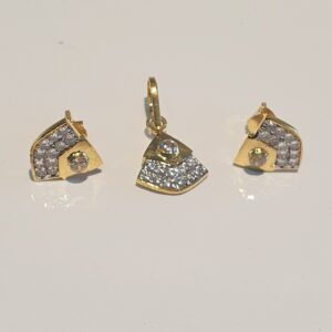 18k fancy pendant set