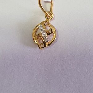 18k Gold Classic Design pendant set
