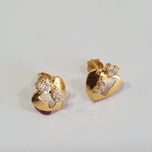 18k  fancy design heart Pendant set