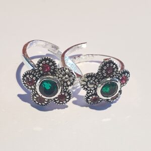 Silver oxide fancy machhali  Toe Rings