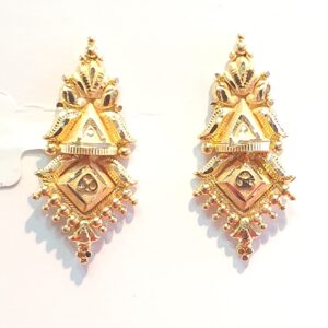 22k fancy yellow Gold earrings