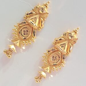 22k vintage gold earrings ear studs handmade jewellery