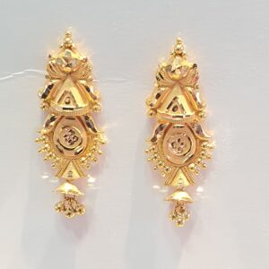 22k vintage gold earrings ear studs handmade jewellery