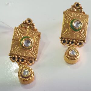 22k rajwadi gold ethnic earrings For women