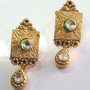 22k rajwadi gold ethnic earrings For women