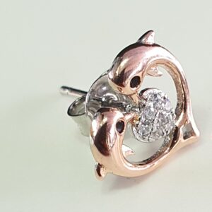 925 Sterling Silver Roj Gold Earrings