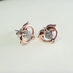 925 Sterling Silver Roj Gold Earrings