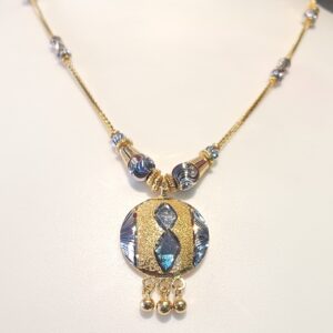 91.6 rhodium fancy design necklace