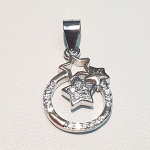 92.5 rose silver ladies pendant