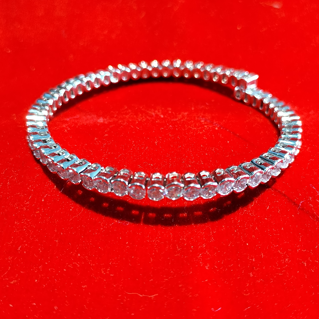92.5 silver ladies diamond kada