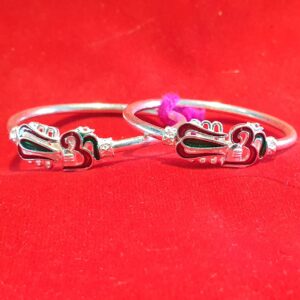 Silver Minakàri Om Trishul Born Baby Kadli