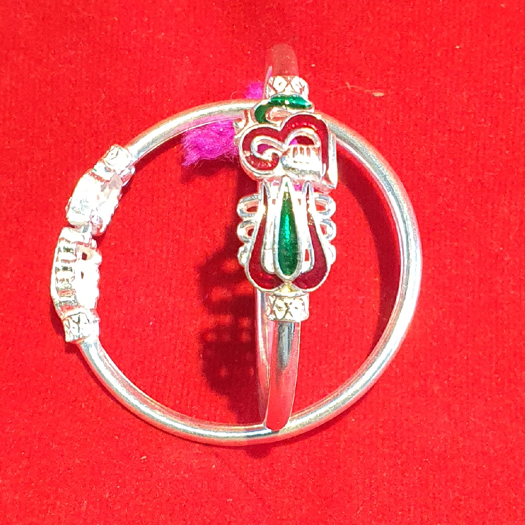 Silver Minakàri Om Trishul Born Baby Kadli