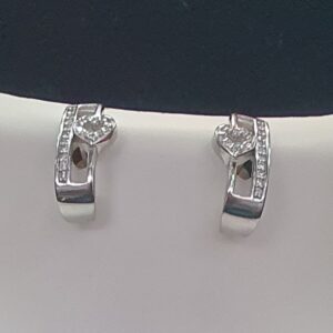 925 sterling silver snack chain diamond pendant set
