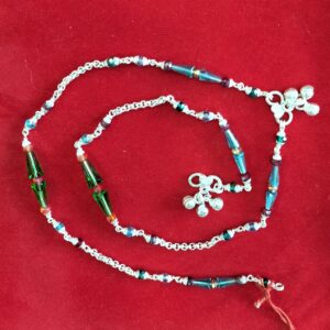 Silver colorful moti payal
