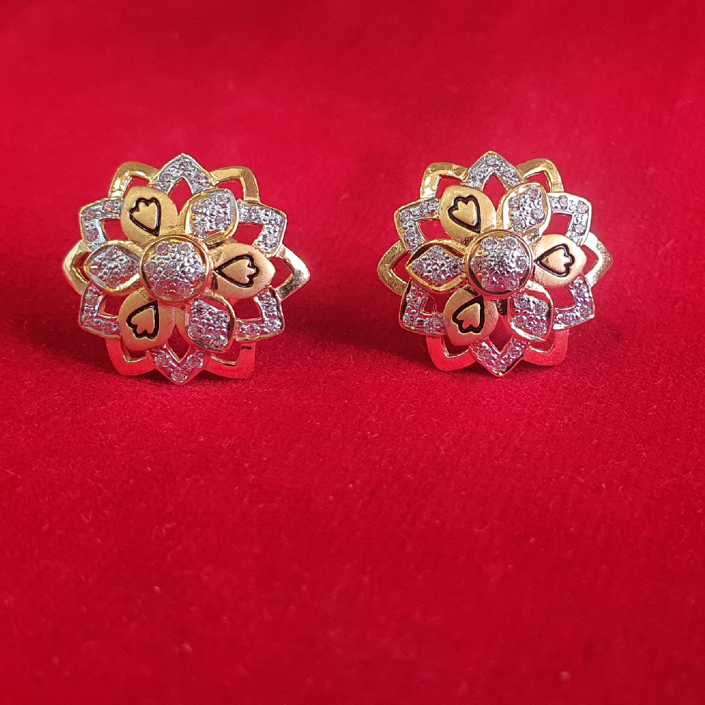 916 gold Rhodium Caster work design earring