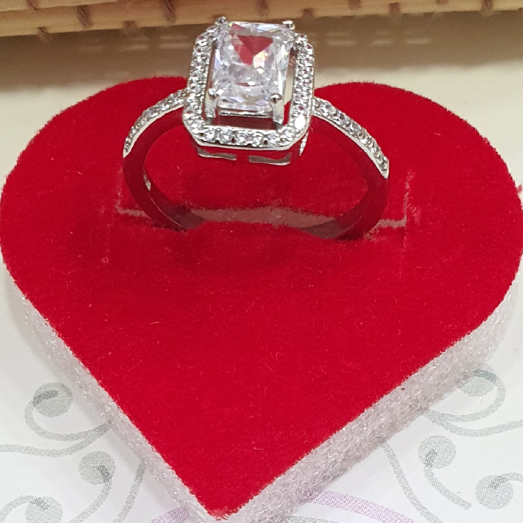 925 silver single diamond ring