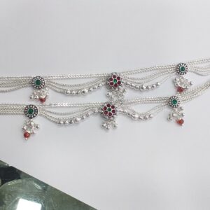 Silver fancy payal
