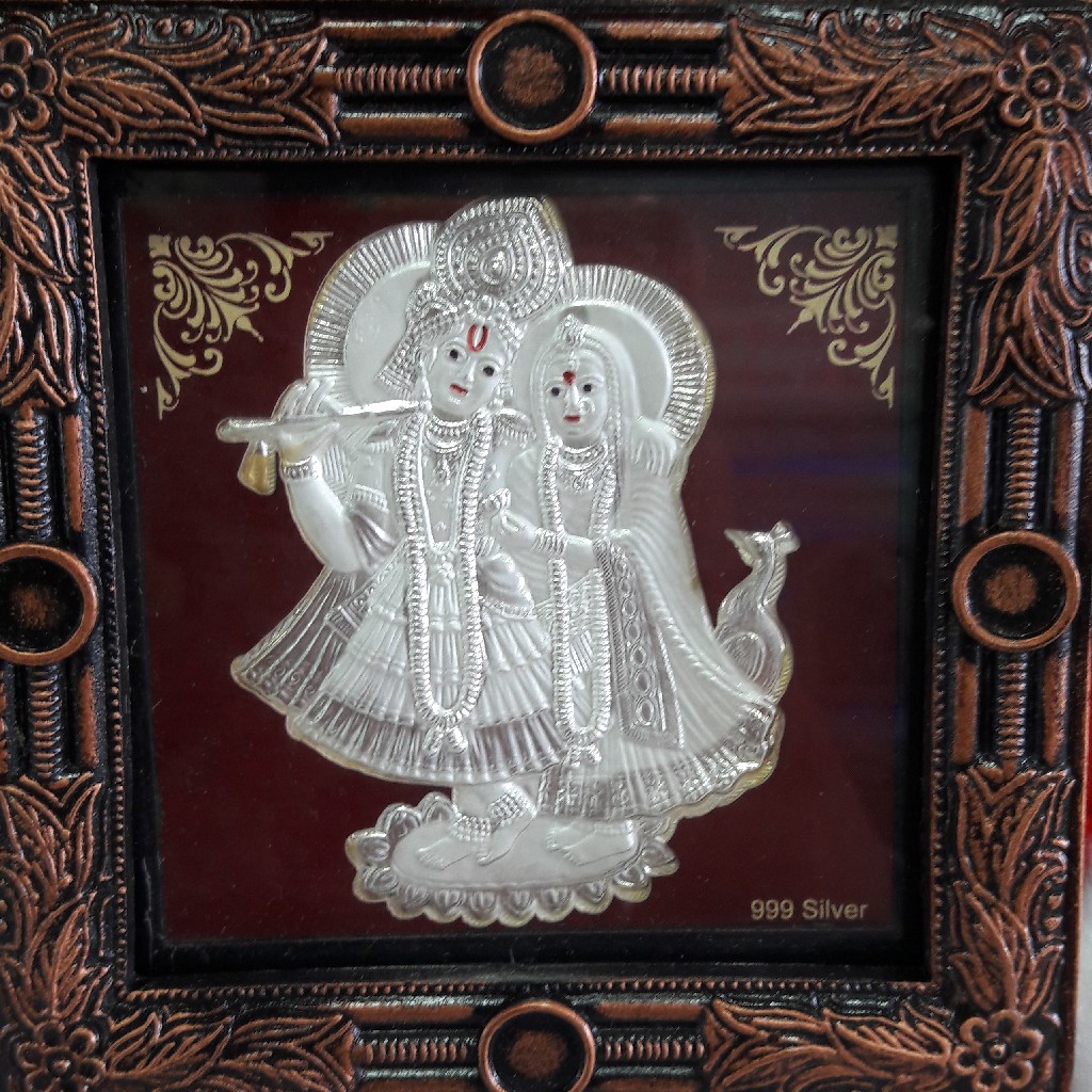 New Fancy Radhe- Krishna silvar frame