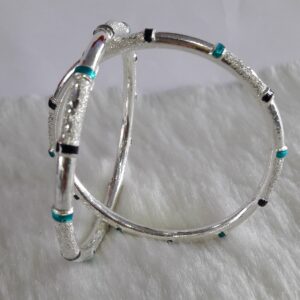 New fancy silver bangles