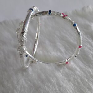 New fancy silver bangles