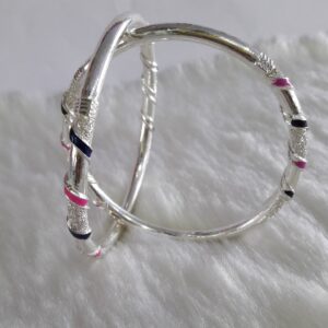 New fancy silver bangles