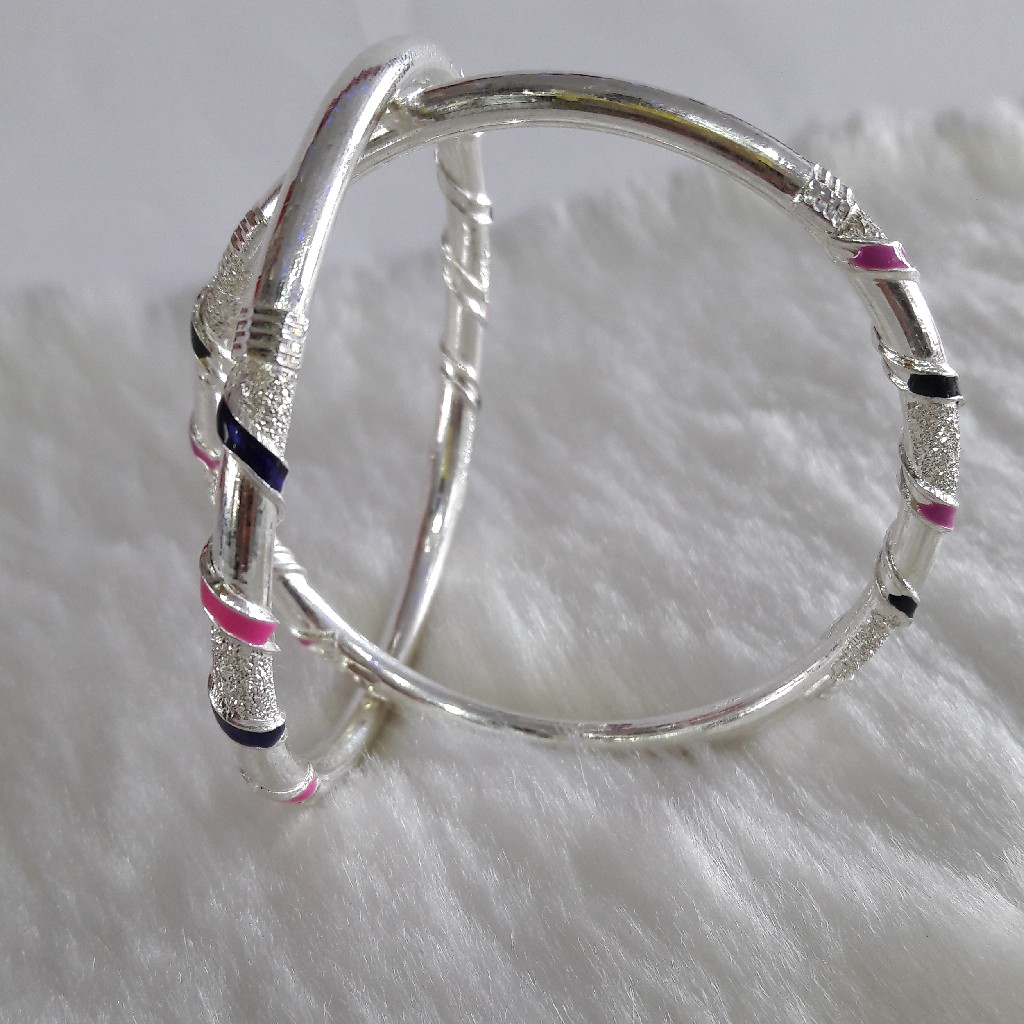 New fancy silver bangles