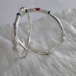 New fancy silver bangles