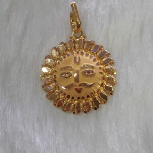 22k gold surya pendant