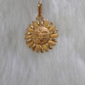 22k gold surya pendant