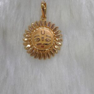 22k 91.6 gold surya pendant