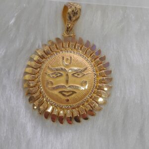 22k 916 gold surya pendant