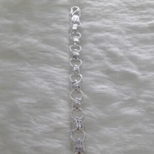 Silver gents round channel lucky