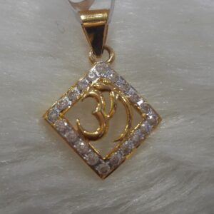 antique Diamond Om pendant 22kgold