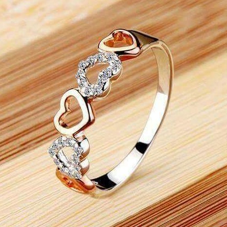 916 Gold Heart Design Ring For Women