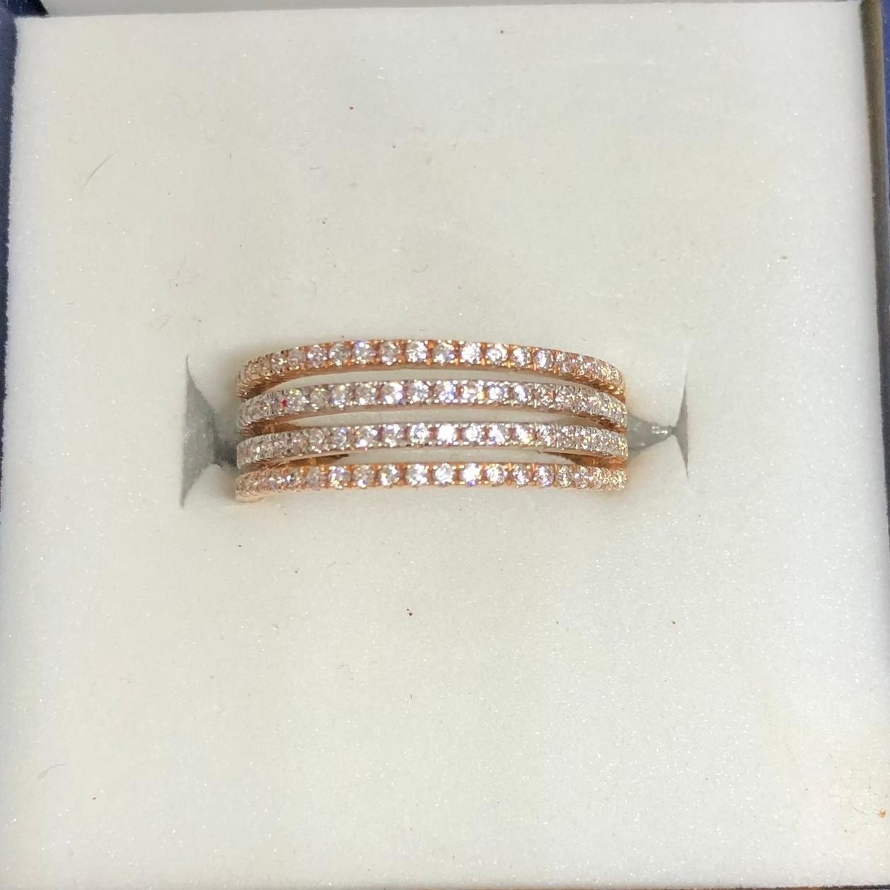18K Gold 3 Line Ring