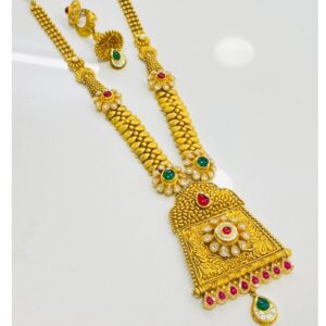 916 Gold Jadtar Kundan Necklace Set