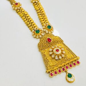 916 Gold Jadtar Kundan Necklace Set