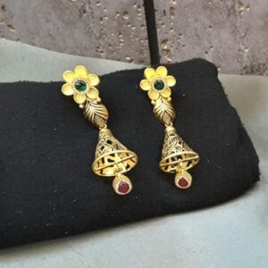 22K Gold Antique Flower Design Choker Set