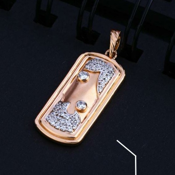 916 Gold Stylish Diamond Pendant